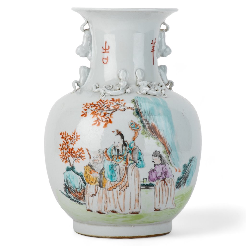 Danny's Fine Porcelain Antiqued Finish Big Belly Vase - Scholar Union