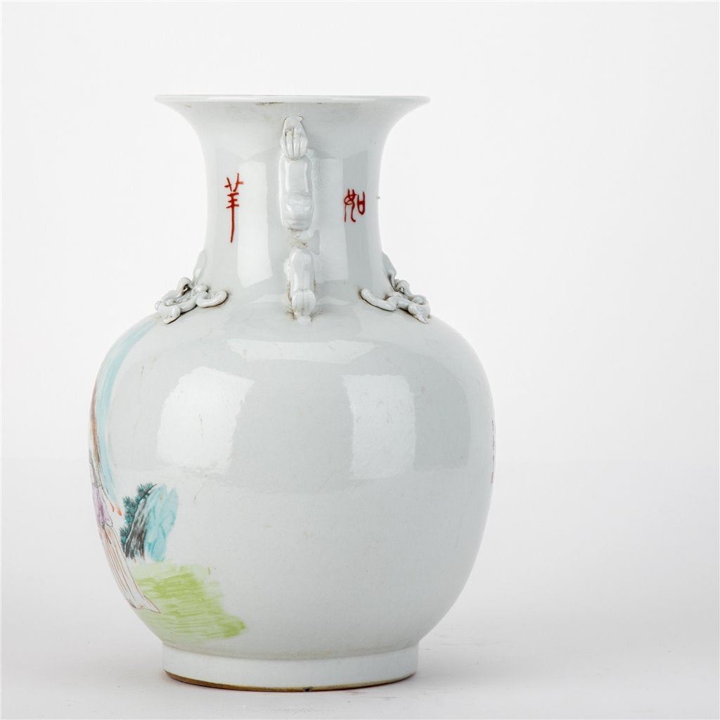 Danny's Fine Porcelain Antiqued Finish Big Belly Vase - Scholar Union