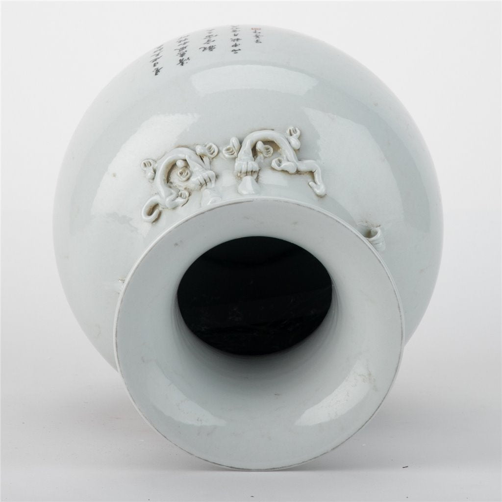 Danny's Fine Porcelain Antiqued Finish Big Belly Vase - Scholar Union
