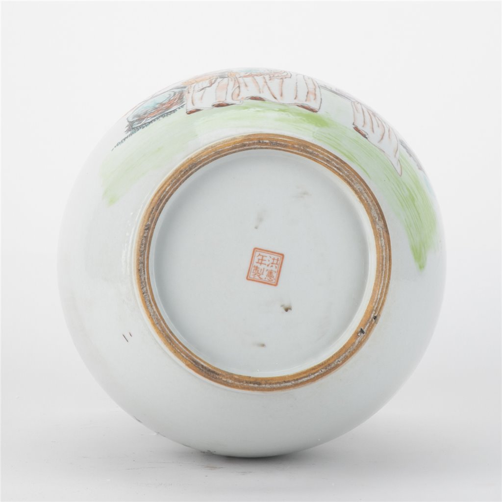 Danny's Fine Porcelain Antiqued Finish Big Belly Vase - Scholar Union