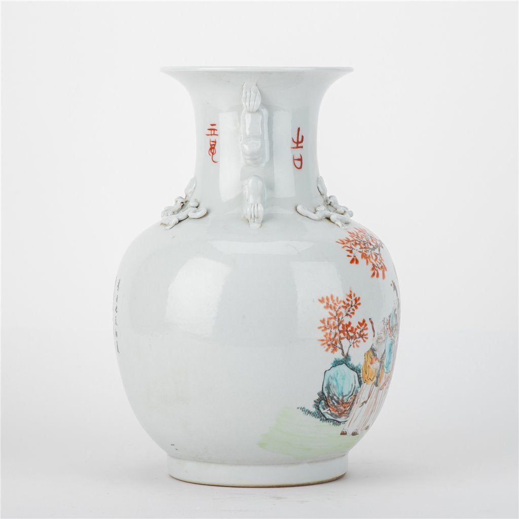 Danny's Fine Porcelain Antiqued Finish Big Belly Vase - Scholar Union