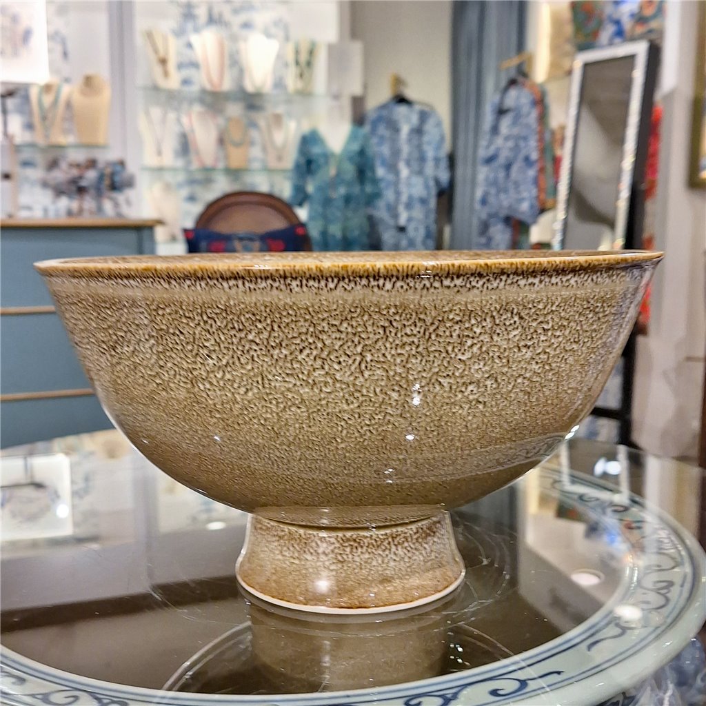 Danny's Fine Porcelain Shell Glazed Round Pedestal Basin