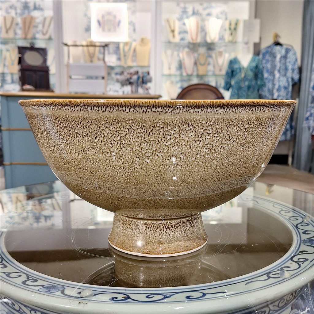 Danny's Fine Porcelain Shell Glazed Round Pedestal Basin