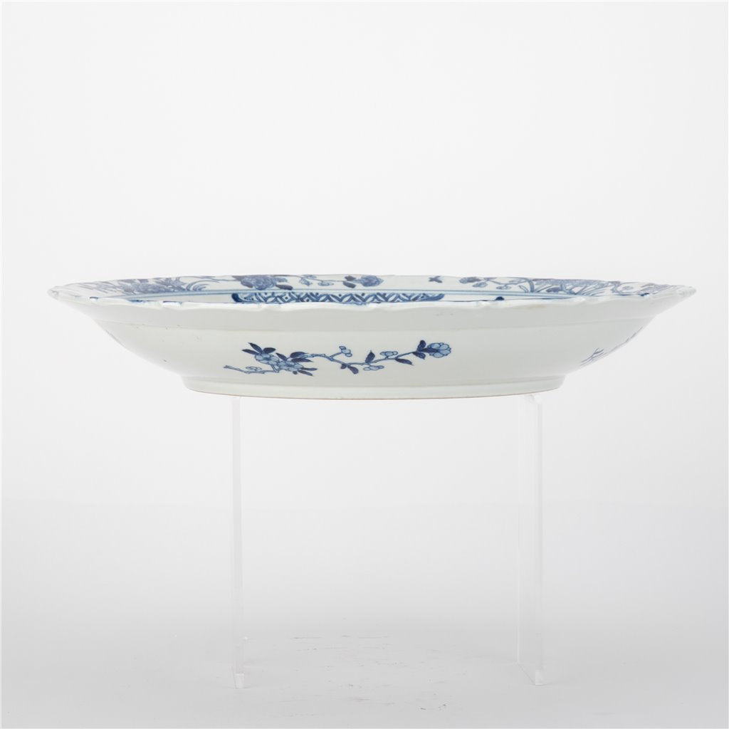 Danny's Fine Porcelain Round Platter Blue & White Floral