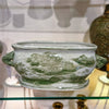 Danny's Fine Porcelain Green Oval Basin – Landscape Motif