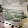 Danny's Fine Porcelain Green Oval Basin – Landscape Motif