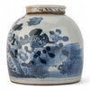 Danny's Fine Porcelain Blue & White Lidded Jar Antique Finish with Hand-Painted Birdsht