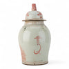 Danny's Fine Porcelain Red Jar – Bird & Floral & Warrior Motif 51194