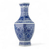 Danny's Fine Porcelain Hexagonal Vase with Intricate Blue & White Filigree Pattern. Elegant