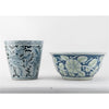 Danny's Fine Porcelain Antique Finish Pot-Blue Flower and Leaf
