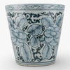 Danny's Fine Porcelain Antique Finish Pot-Blue Flower and Leaf