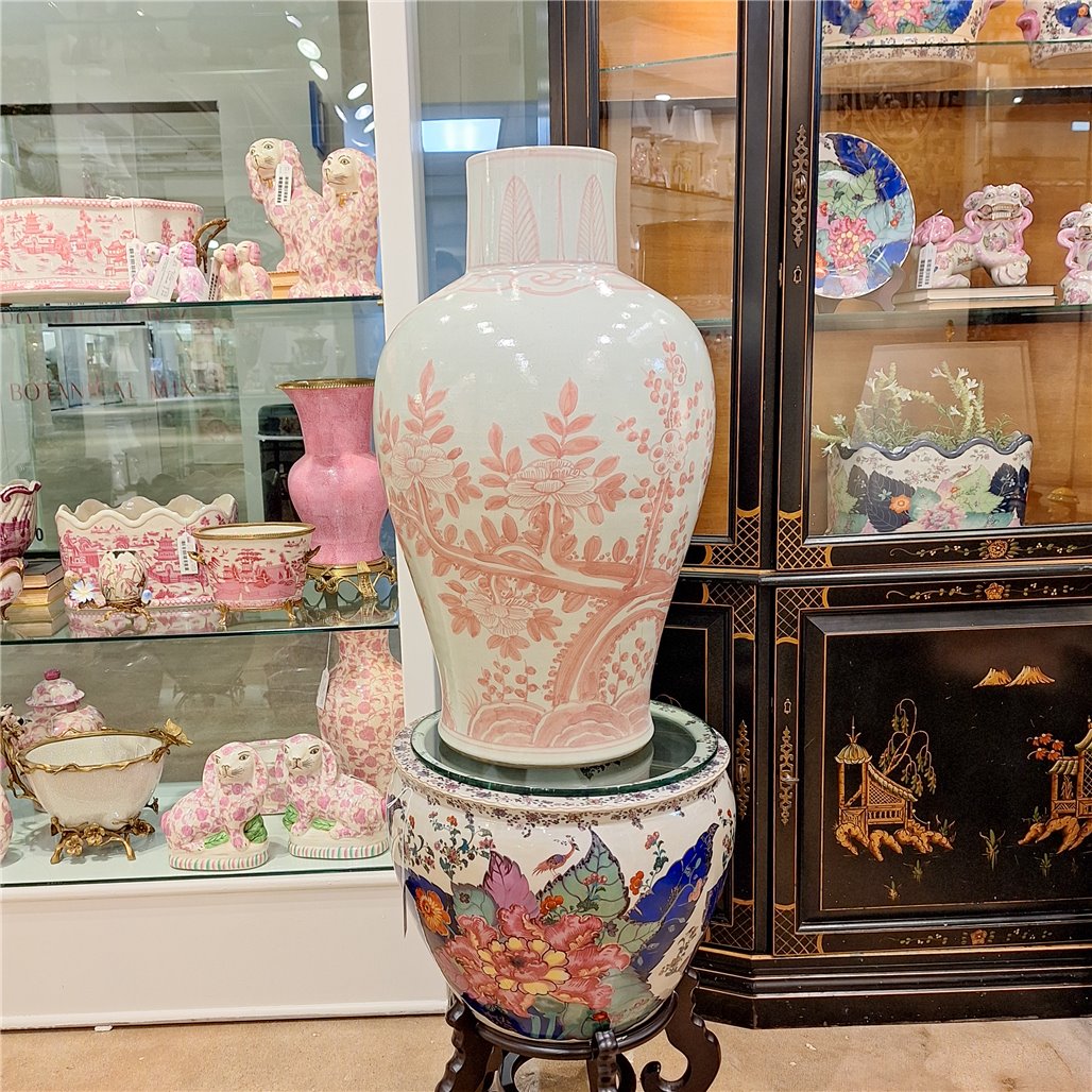 Danny's Fine Porcelain Coral Red Floral Porcelain Vase Add Refined Elegance To Your DéCor with