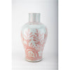 Danny's Fine Porcelain Coral Red Floral Porcelain Vase Add Refined Elegance To Your DéCor with