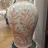 Danny's Fine Porcelain Coral Red Floral Porcelain Vase Add Refined Elegance To Your DéCor with