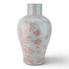 Danny's Fine Porcelain Coral Red Floral Porcelain Vase Add Refined Elegance To Your DéCor with