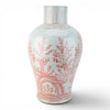 Danny's Fine Porcelain Coral Red Floral Porcelain Vase Add Refined Elegance To Your DéCor with