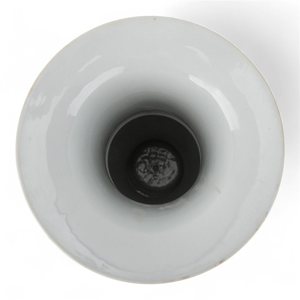 Danny's Fine Porcelain Green Vase – Floral & Crane Motif