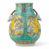 Danny's Fine Porcelain Green Round Vase – Tiger & Crane & Deer Motif