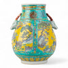 Danny's Fine Porcelain Green Round Vase – Tiger & Crane & Deer Motif