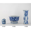 Danny's Fine Porcelain Octagonal Basin in Rich Blue Glaze. Features Intricate “thousand