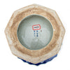 Danny's Fine Porcelain Octagonal Basin in Rich Blue Glaze. Features Intricate “thousand
