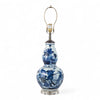 Danny's Fine Porcelain Blue & White Porcelain Double-Gourd Lamp – Bird & Floral Motif