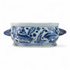 Danny's Fine Porcelain Blue & White Porcelain Oval Decorative Accent – Fish Motif