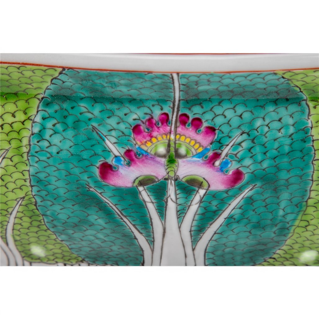 Danny's Fine Porcelain Famille Rose Bok Choy Footbath Celebrate Traditional Chinese Porcelain