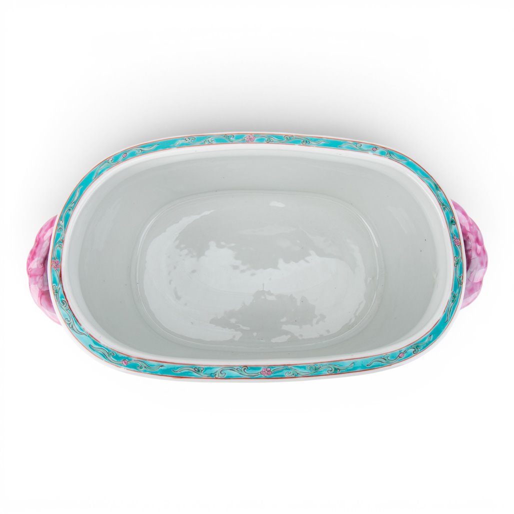 Danny's Fine Porcelain Famille Rose Bok Choy Footbath Celebrate Traditional Chinese Porcelain