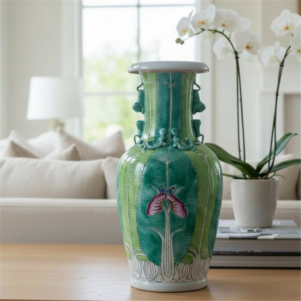 Danny's Fine Porcelain Bok Choy Vase. Display It Alone Or with Flowers For