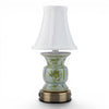 Danny's Fine Porcelain Cordless Battery Rechargable Touch Teal Green Vase Lamp (Min 2)