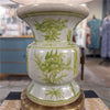 Danny's Fine Porcelain Cordless Battery Rechargable Touch Teal Green Vase Lamp (Min 2)