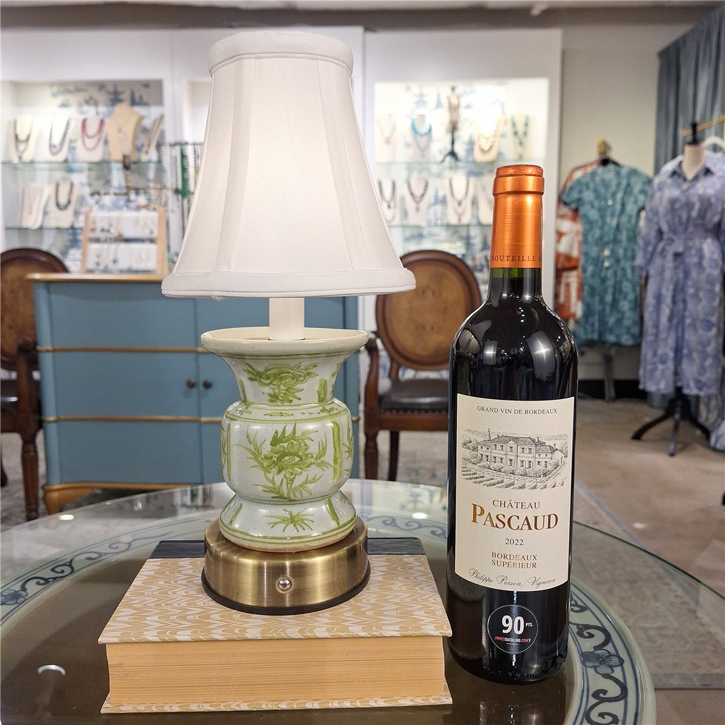 Danny's Fine Porcelain Cordless Battery Rechargable Touch Teal Green Vase Lamp (Min 2)
