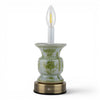 Danny's Fine Porcelain Cordless Battery Rechargable Touch Teal Green Vase Lamp (Min 2)
