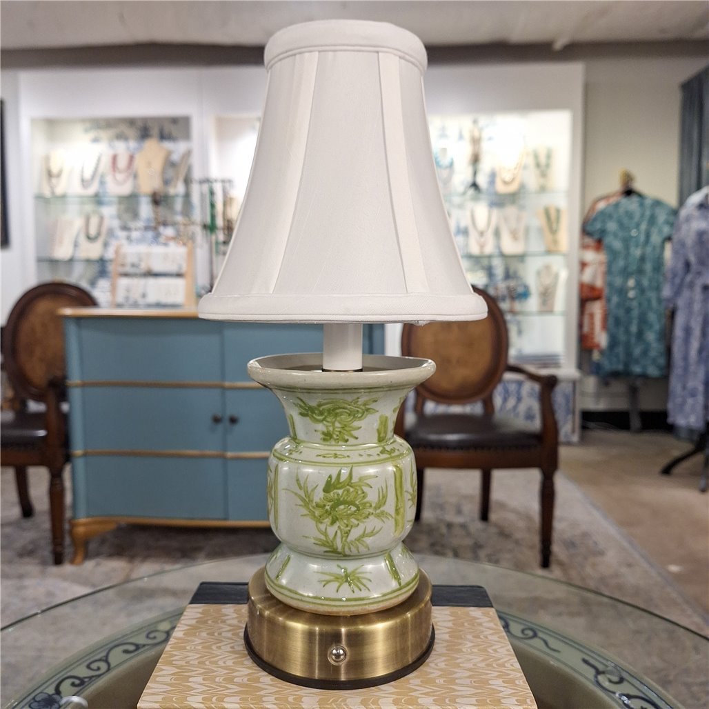 Danny's Fine Porcelain Cordless Battery Rechargable Touch Teal Green Vase Lamp (Min 2)