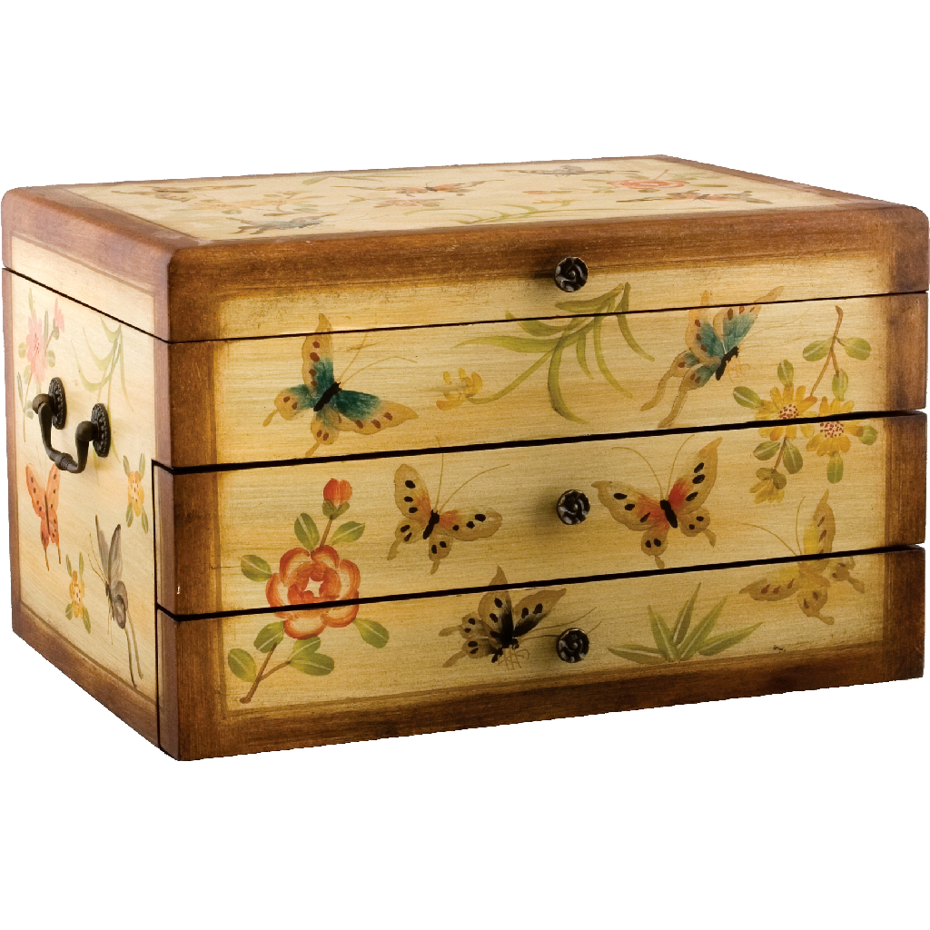 Danny's Fine Porcelain Flatware Box/Jewelry Box - Butterfly