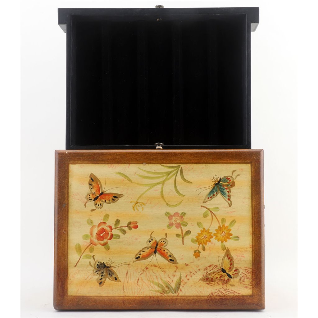 Danny's Fine Porcelain Flatware Box/Jewelry Box - Butterfly