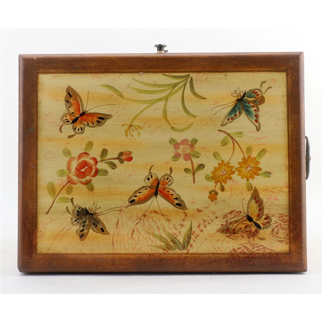 Danny's Fine Porcelain Flatware Box/Jewelry Box - Butterfly