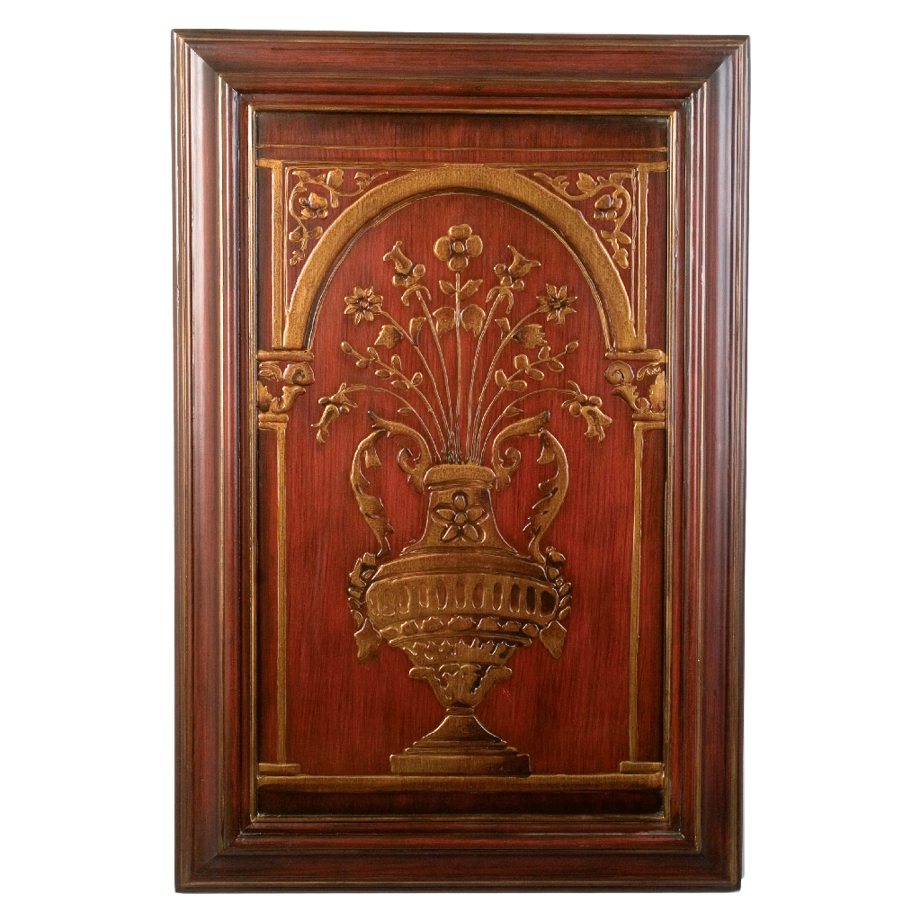 Danny's Fine Porcelain 24"l X 2"w X 36"h Wall Hanging - Red Bouquet