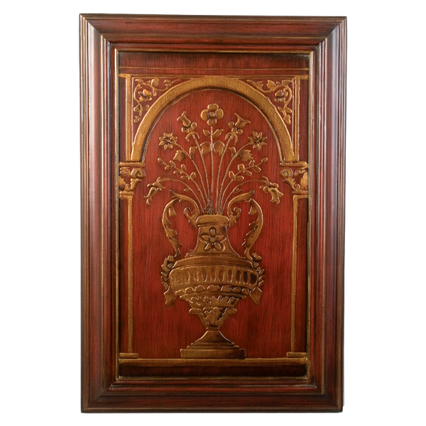 Danny's Fine Porcelain 24"l X 2"w X 36"h Wall Hanging - Red Bouquet