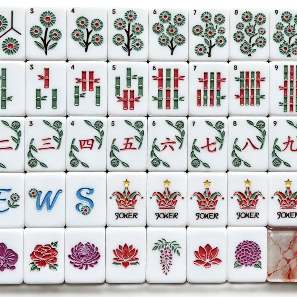 Blushing Garden Mahjong Tile Set