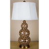 Danny's Fine Porcelain Giraffe Print Triple Gourd Lamp - CLOSEOUT