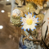 Danny's Fine Porcelain Floral & Bird Pattern Egg Shell Shaped Vase with Bronze Ormolu in