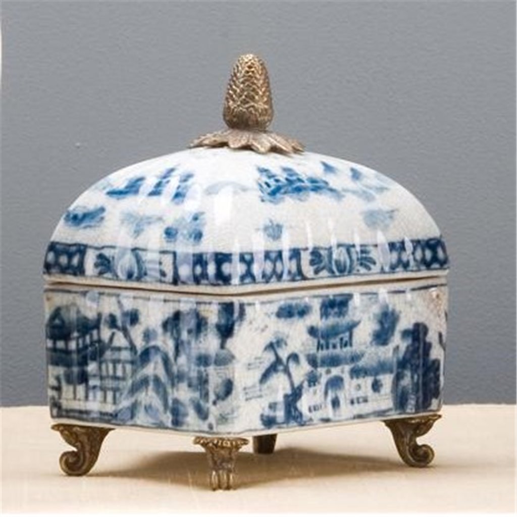 Danny's Fine Porcelain Rect. Box-Blue Willow