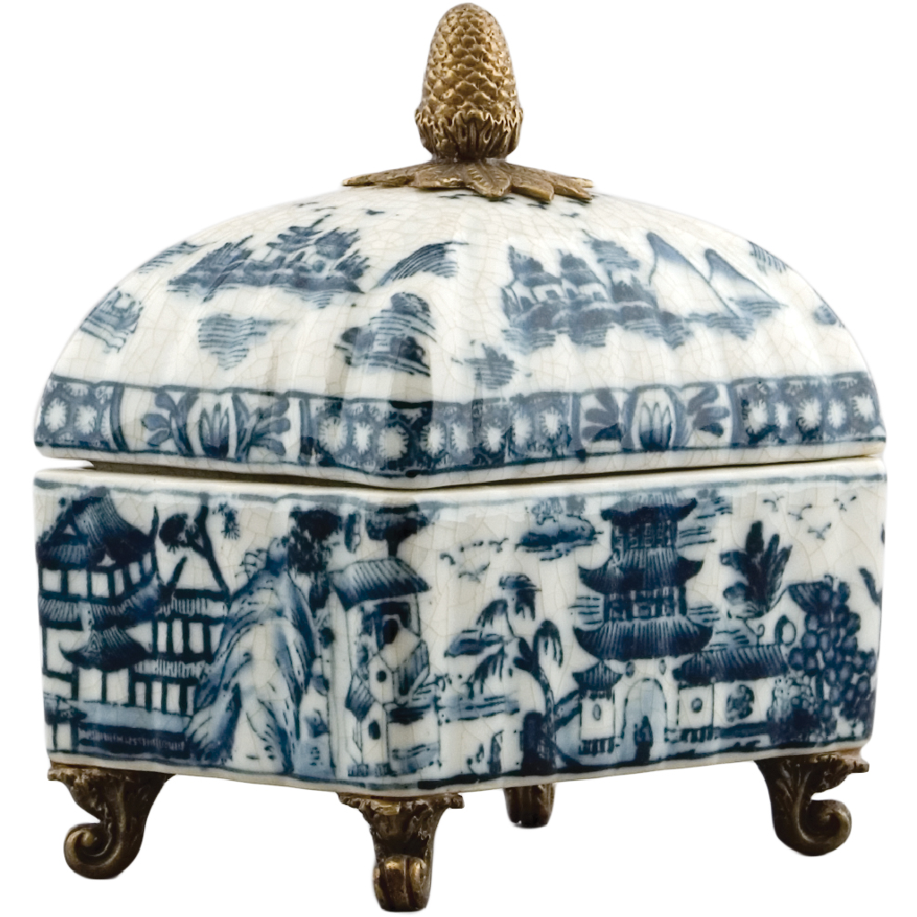 Danny's Fine Porcelain Rect. Box-Blue Willow