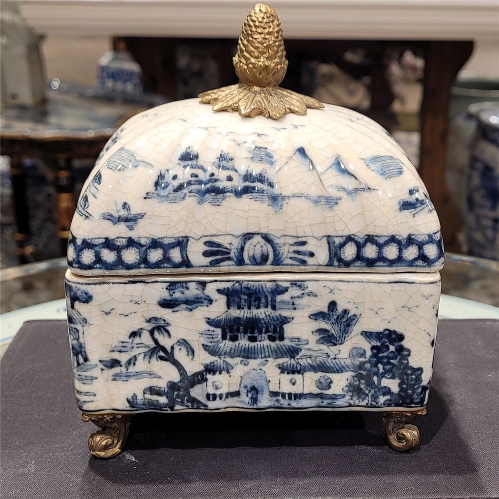 Danny's Fine Porcelain Rect. Box-Blue Willow