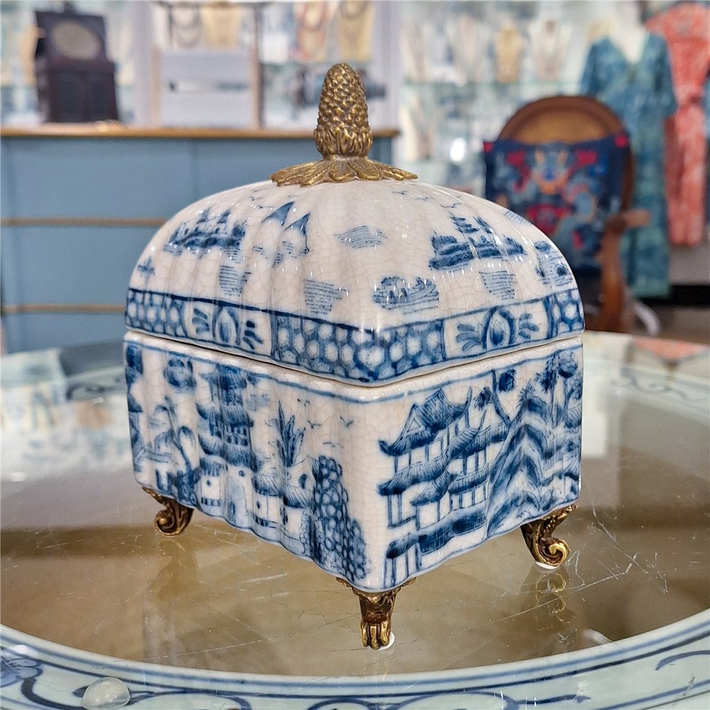 Danny's Fine Porcelain Rect. Box-Blue Willow