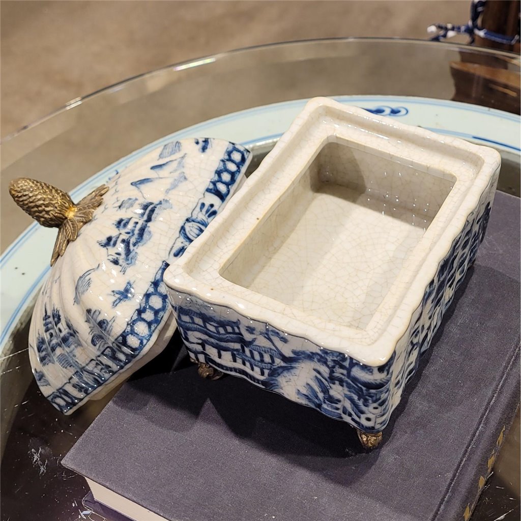 Danny's Fine Porcelain Rect. Box-Blue Willow