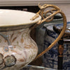 Danny's Fine Porcelain Floral Pattern Round Basin with Bronze Ormolu in Twine Garden