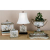 Danny's Fine Porcelain Floral Pattern Round Basin with Bronze Ormolu in Twine Garden